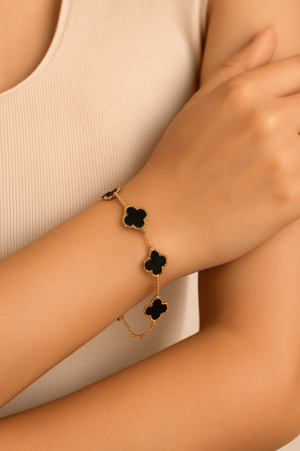 Brazalete Lujo Flores Acero - LuviletteLuvilette